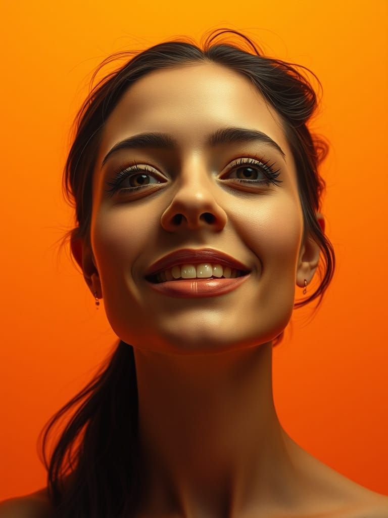 Surreal Portrait of a Woman in a Dreamscape Void