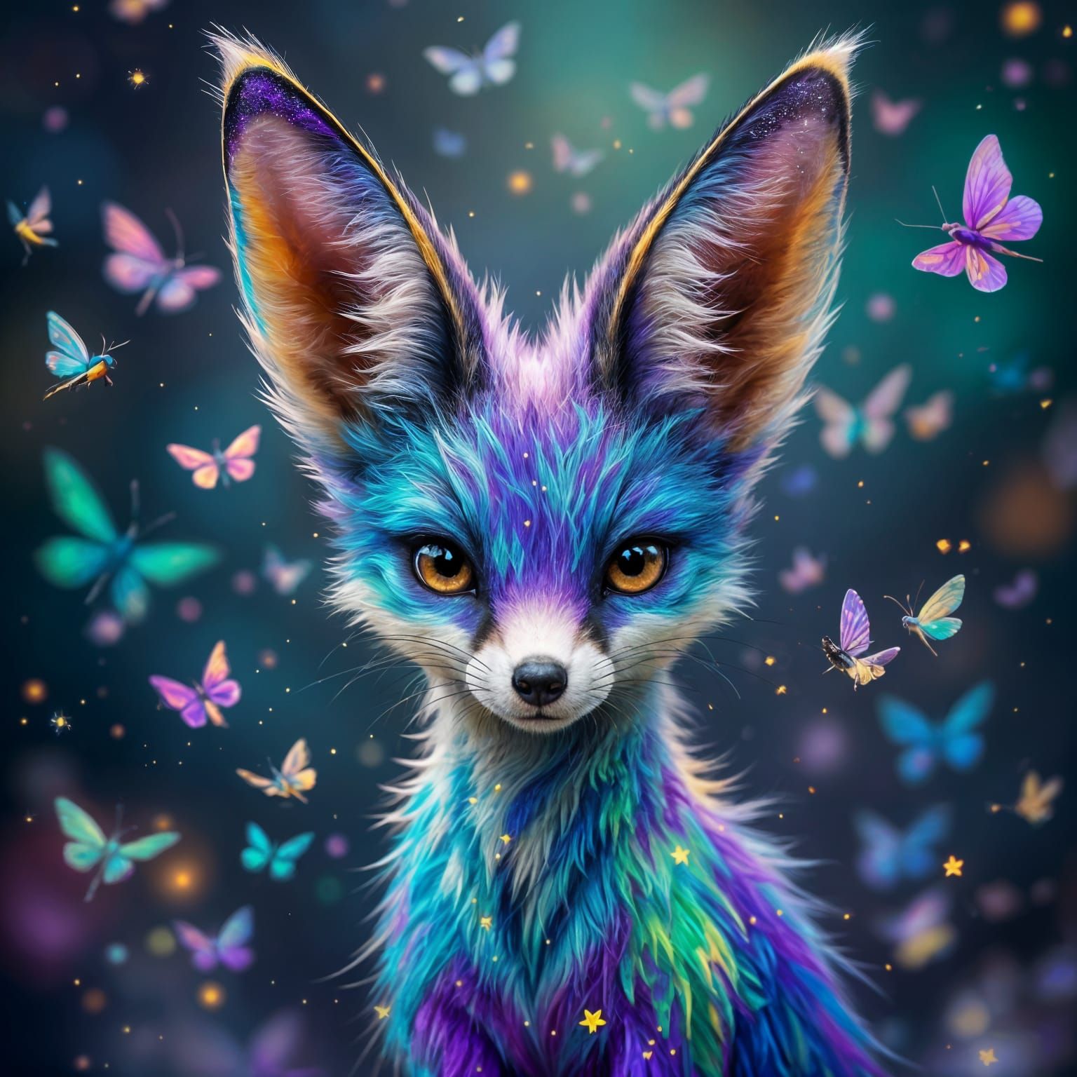 Fennec Fox in Dreamlike Fantasy Art Style