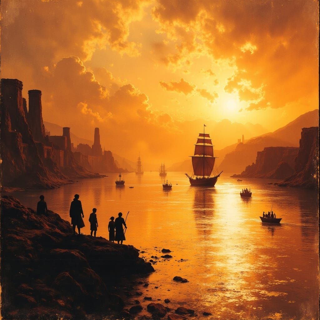 Breathtaking Sunrise Over Ancient Nile River