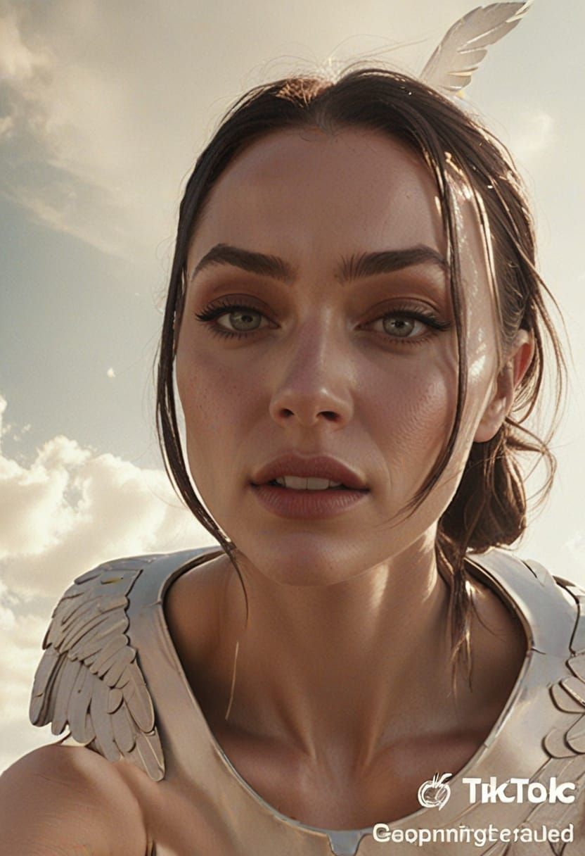 Sophie Mudd as Hawkgirl in Hyper-Realistic Digital Art