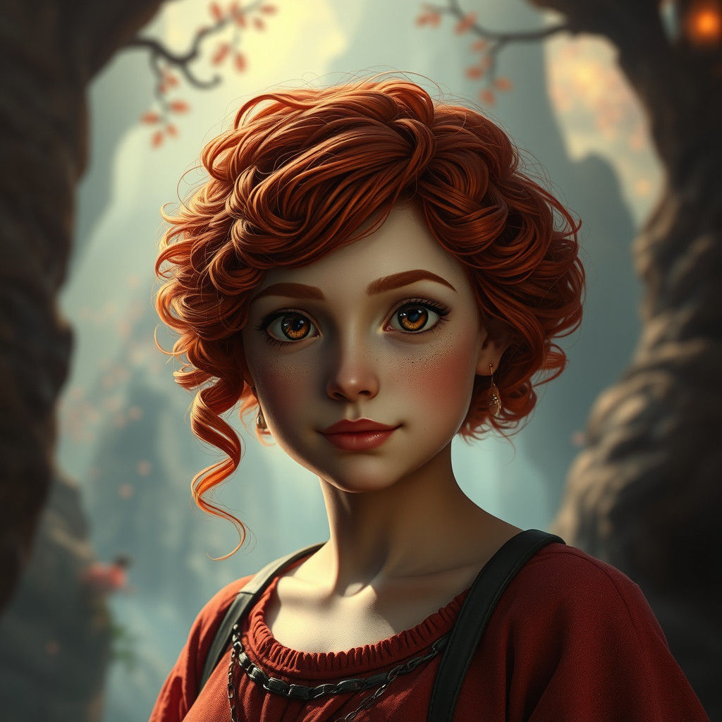 Kind Redhead in Dreamlike Fantasy Art