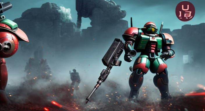 Zaku Robot Rendered in Unreal Engine 5