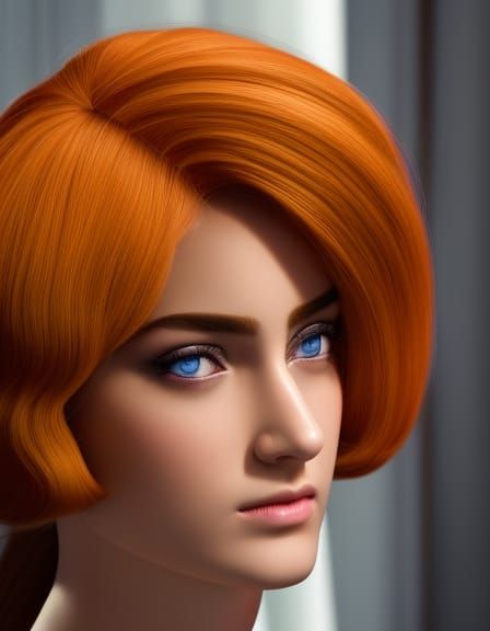 Portrait of a Beautiful Woman in Academic Art Style