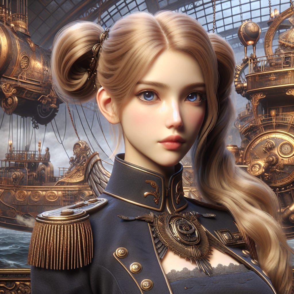 (Full body close-up) Beautiful woman (with long blonde hair ...