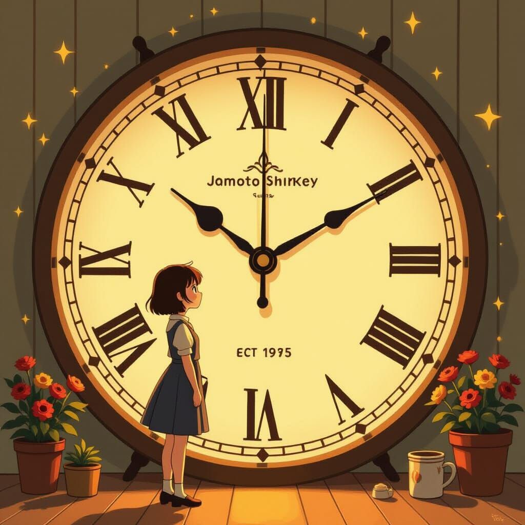 Swift Time Passage in Warm Golden Light