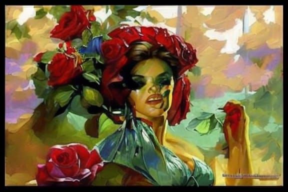 Lush Rose Garden in Romantic Style