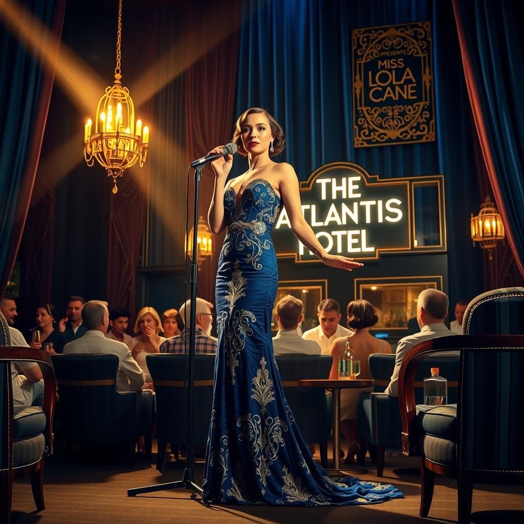 Art Deco Lounge Singer at The Atlantis Hotel