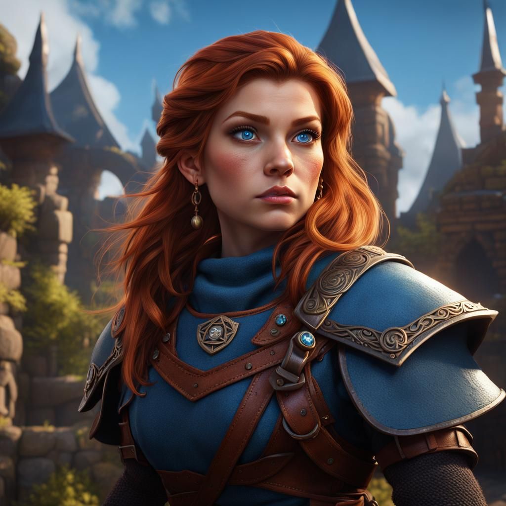 Auburn Haired Dwarf Burglar in Detailed Fantasy Art