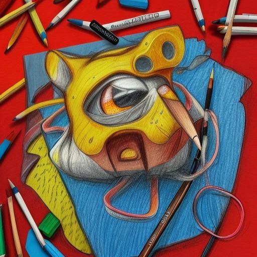 Simple Pencil Drawing on Paper