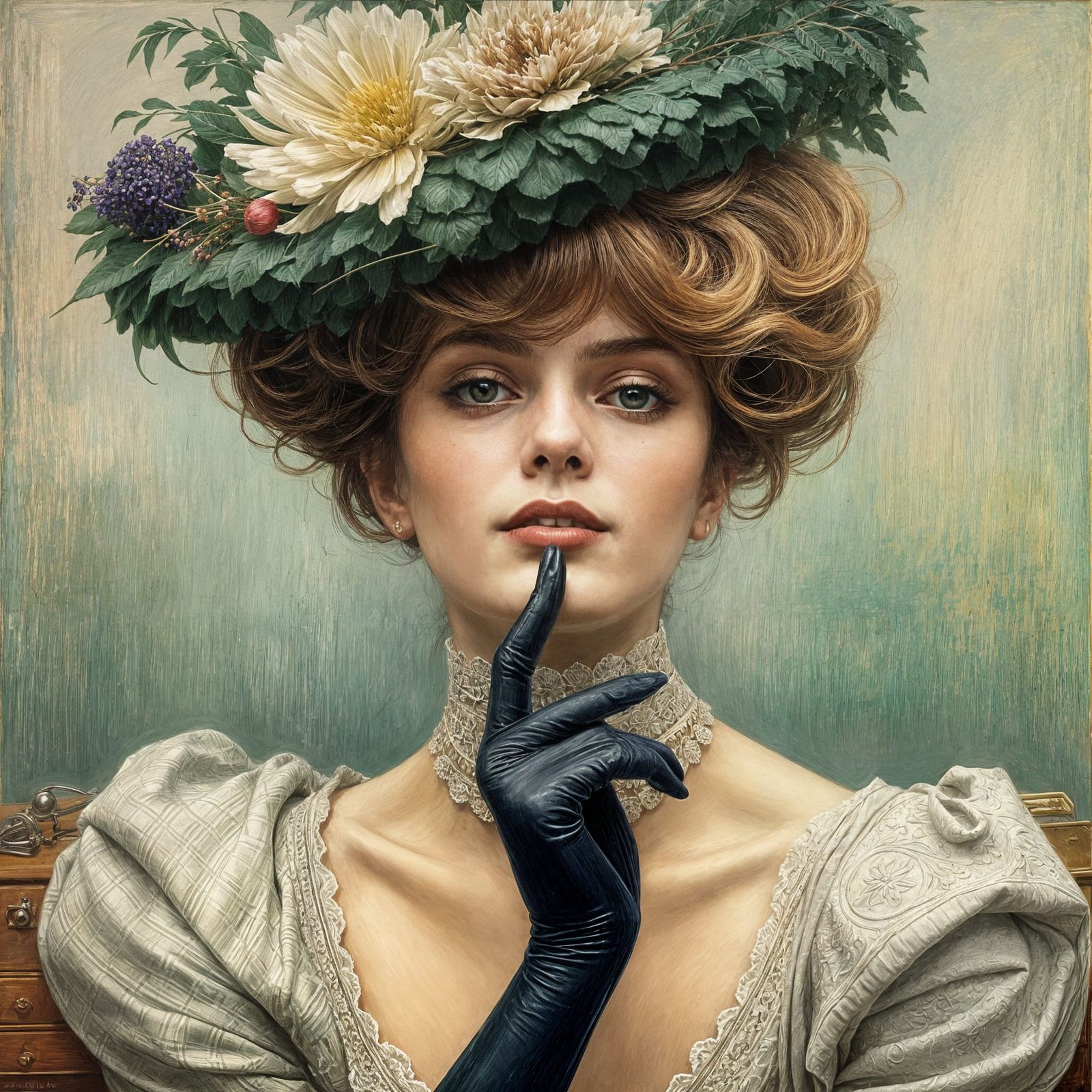 Elegant Belle Époque Automobile in Front of Círculo del Lice...