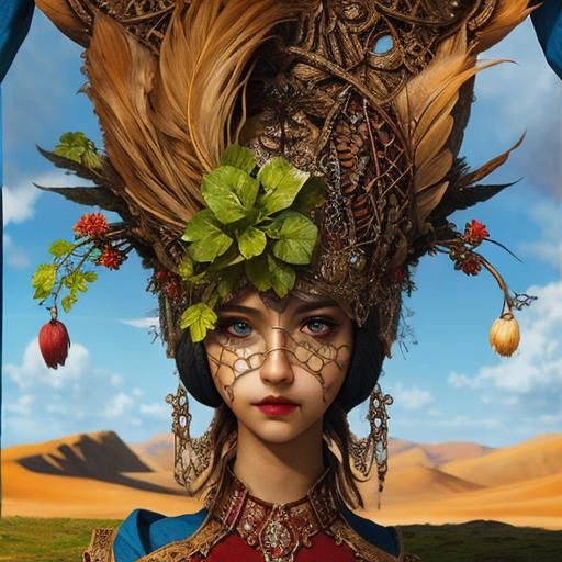 Photorealistic Beautiful Face in Detailed Matte Painting