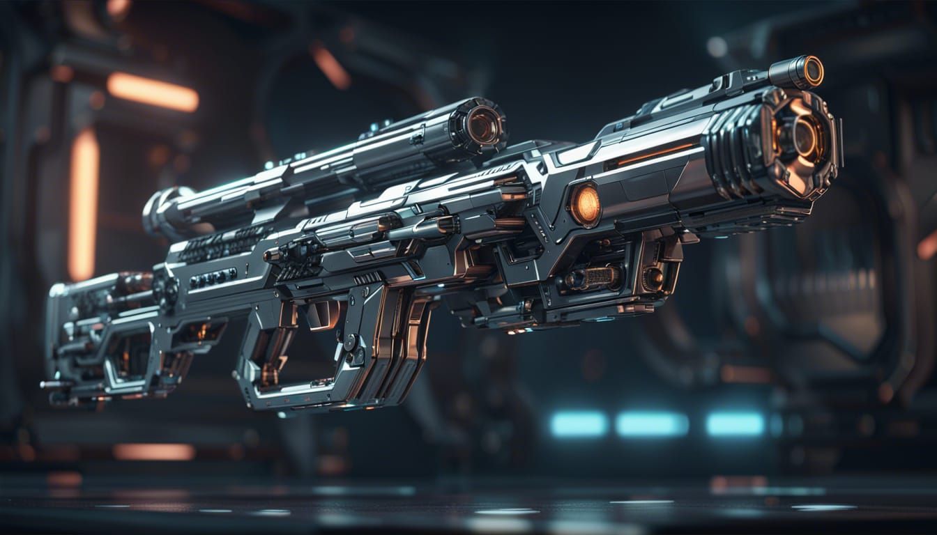 Phased Plasma Rifle: Sci-Fi Weapon Render