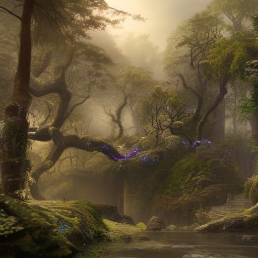 Fantastical AI Generated Art in Deep Color