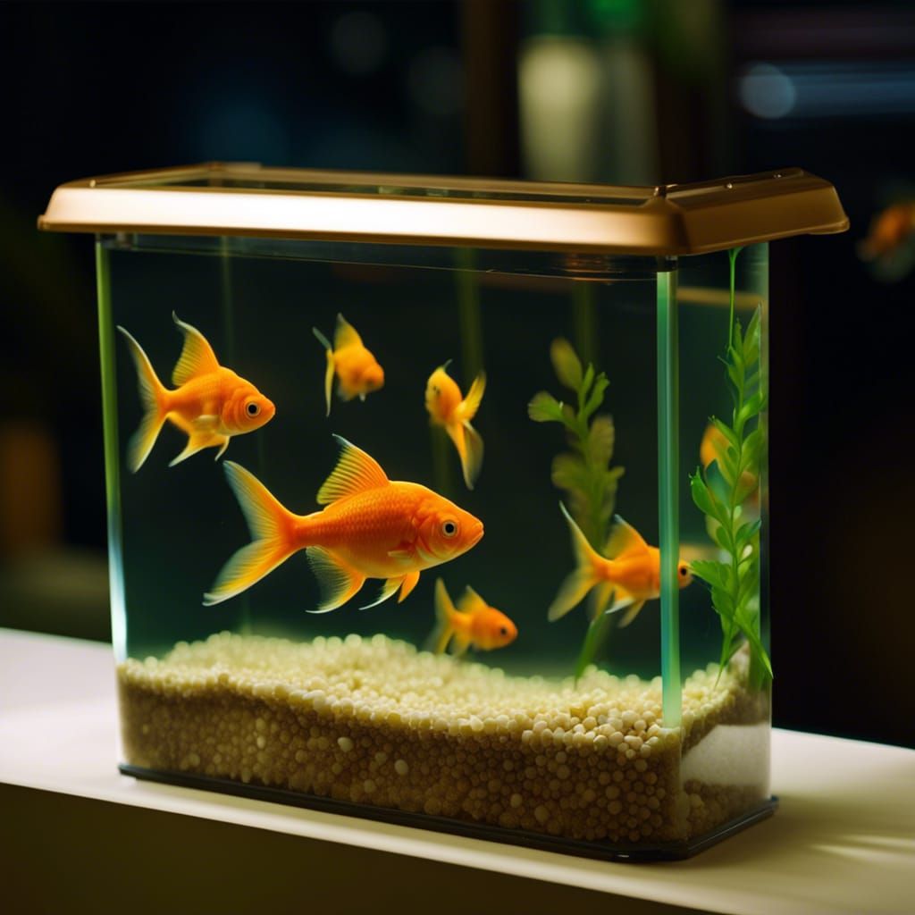 Goldfish Swimming in a Tranquil Aquarium
