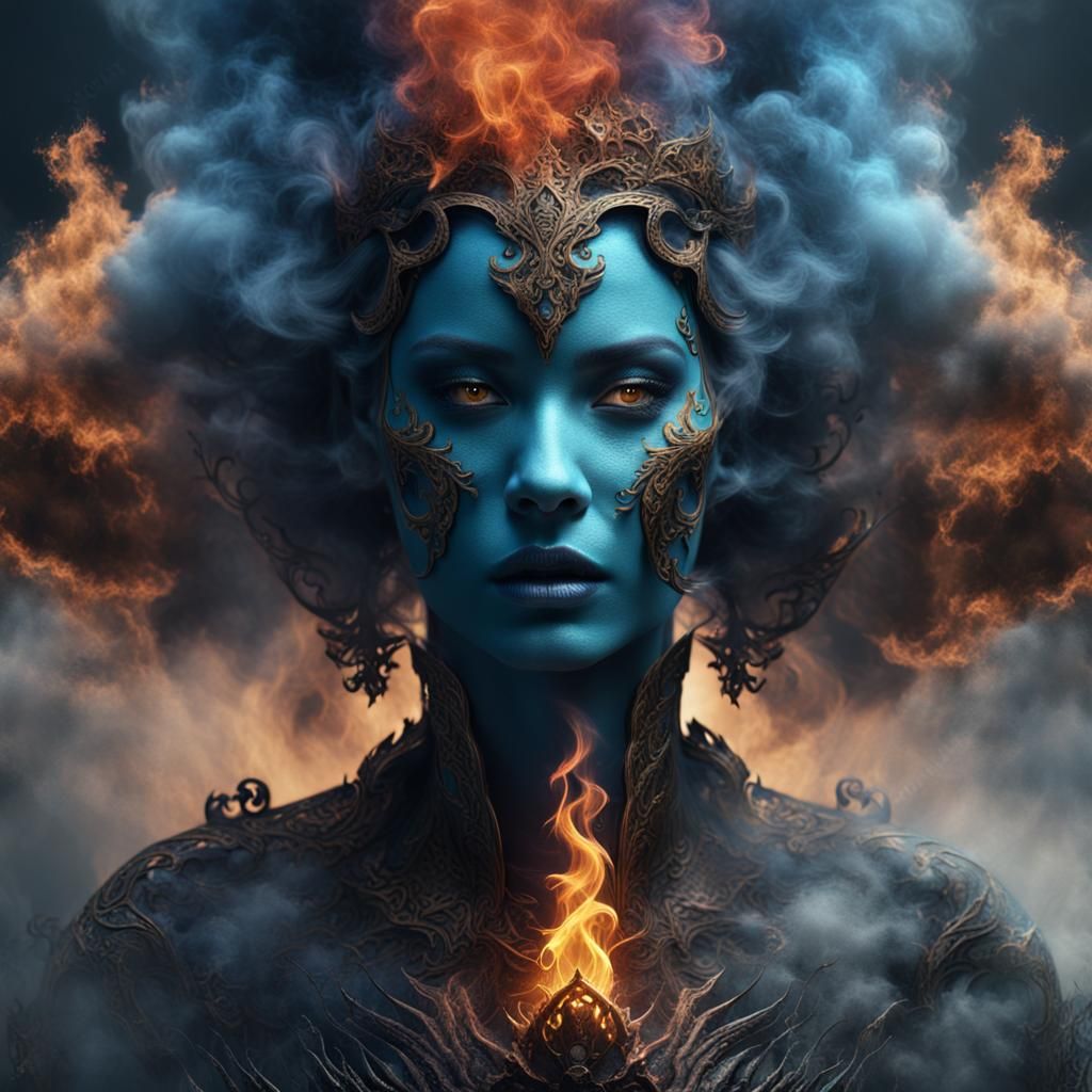 Smoky Woman: Fantastical Concept Art