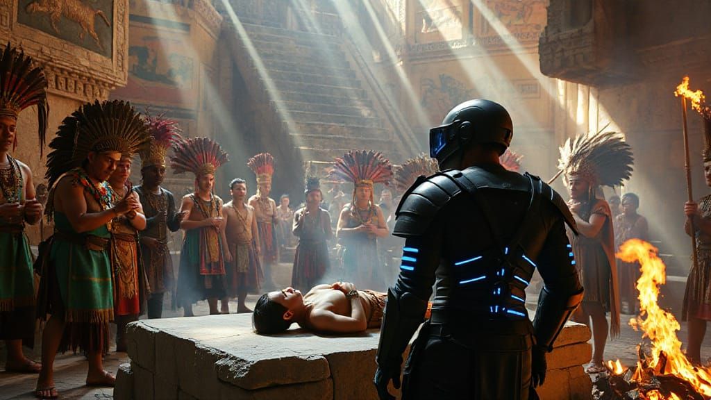 Cyberpunk Hacker Disrupts Ancient Mayan Ritual