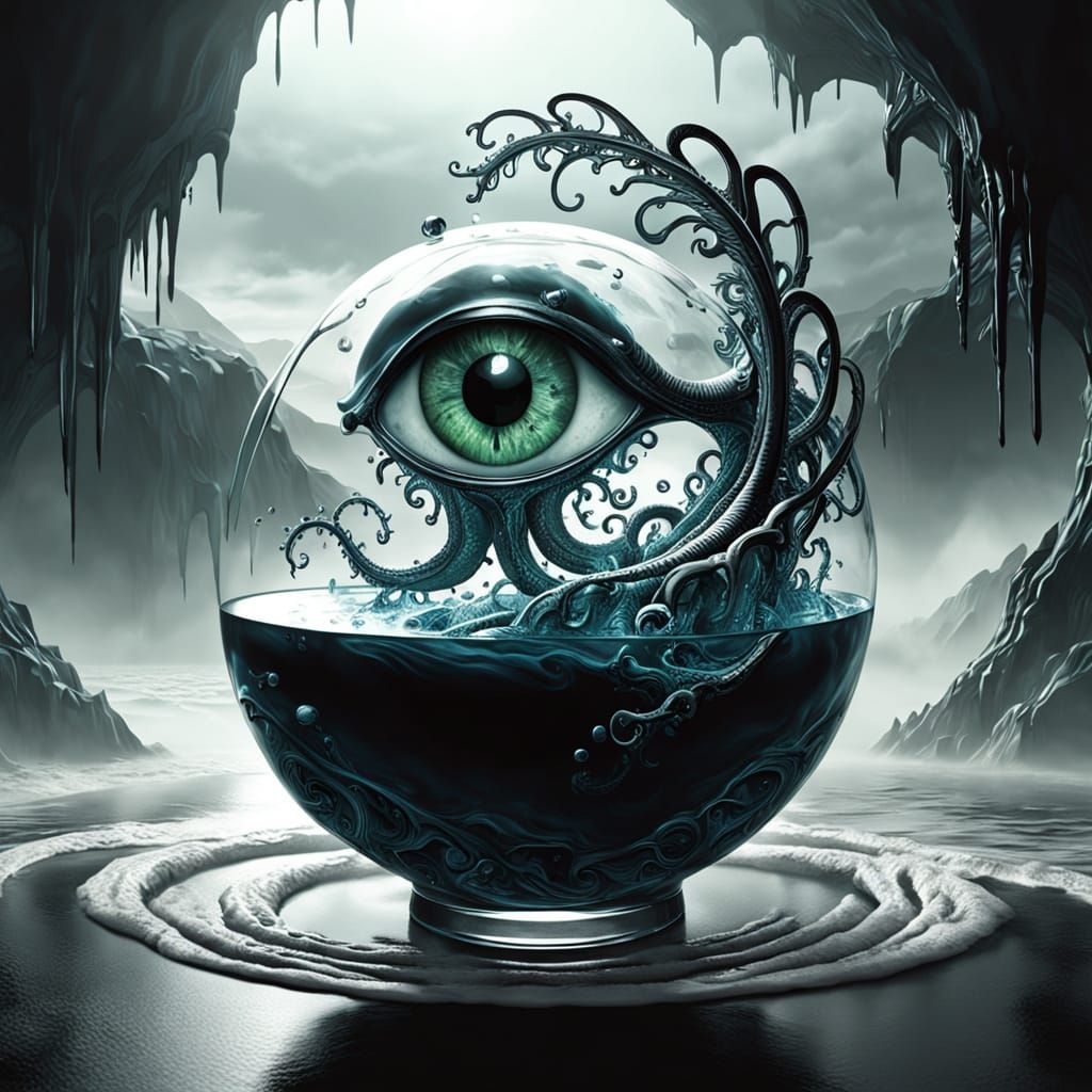 Biomechanical Relic in Dark Fantasy Realm