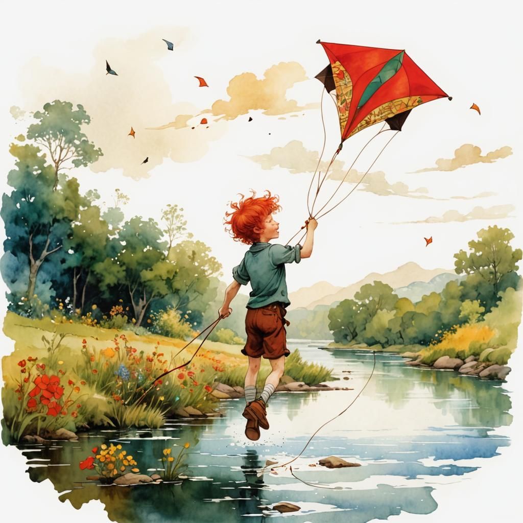 Ginger and the kite