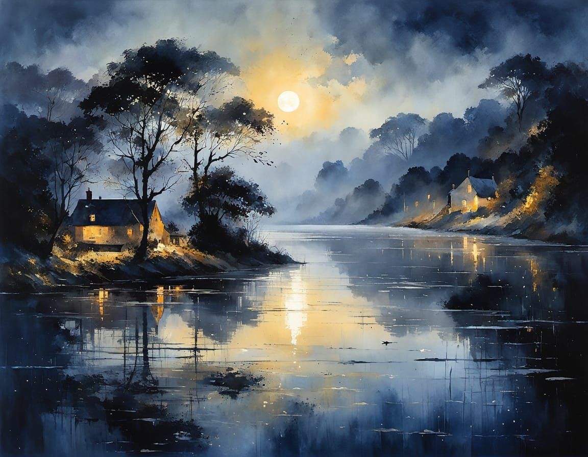 Intricate Night Scene Symbolizing New Beginnings