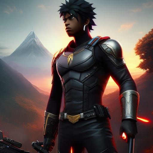 Anime-Style Cat Boy in Deep Color