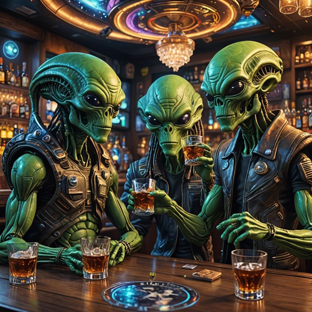 Bachelor's alien party