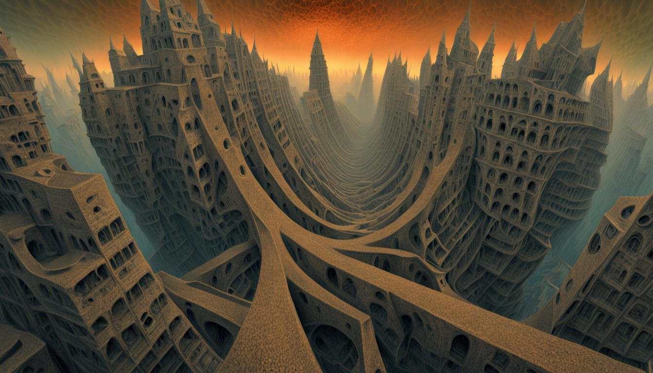 Buildings defy gravity and logic