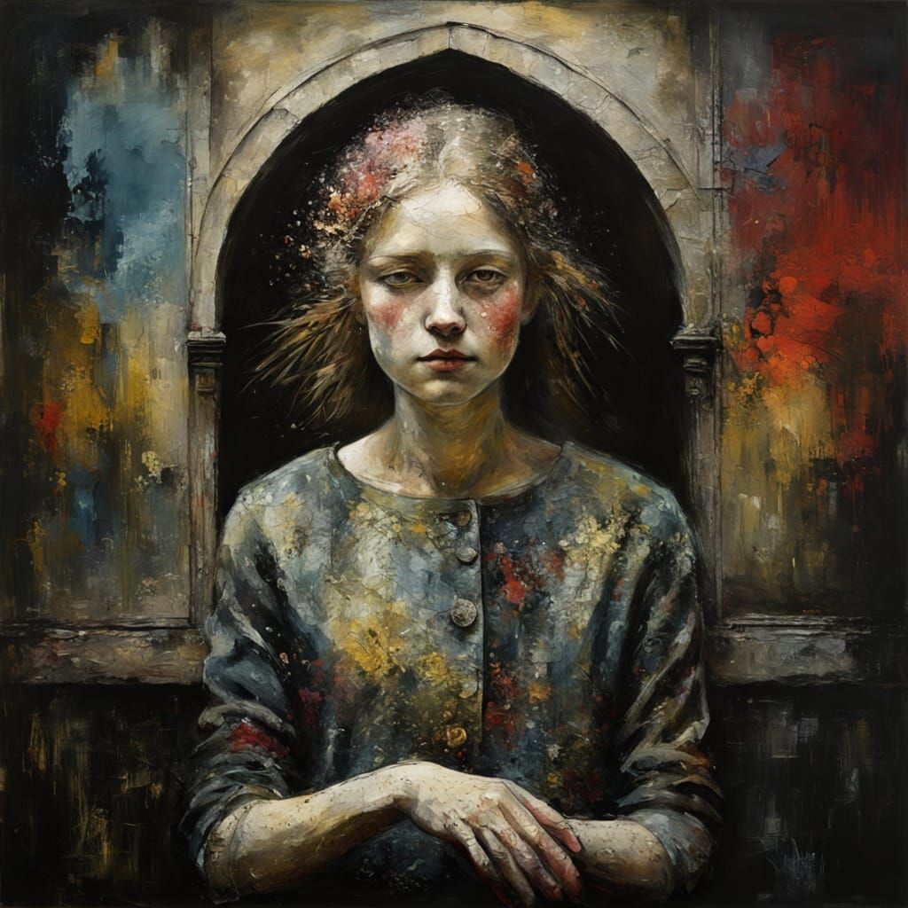 Expressionist Impasto Painting with Summer Colors