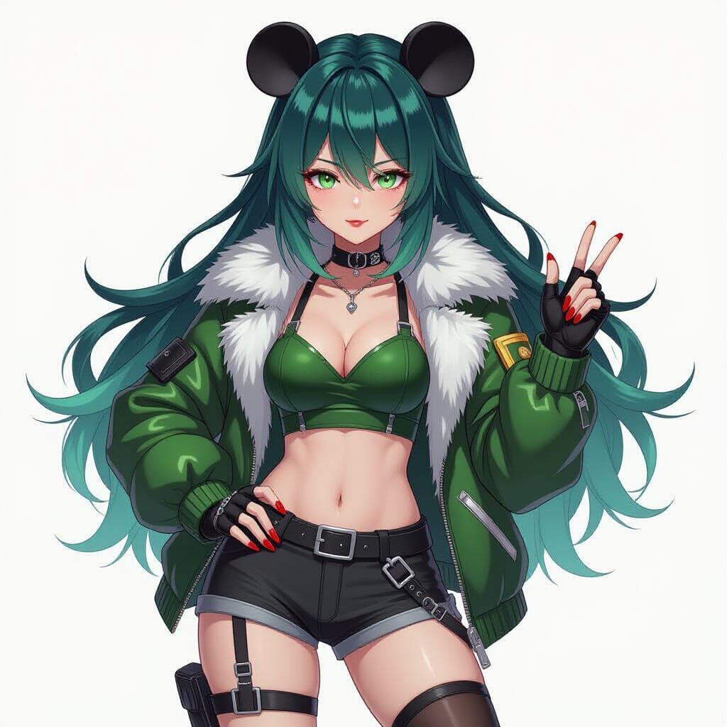 Jane Doe from Zenless Zone Zero in Anime Style