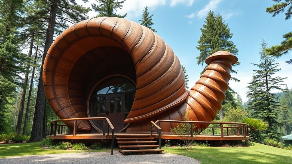 Giant Redwood Snail Shell Temple