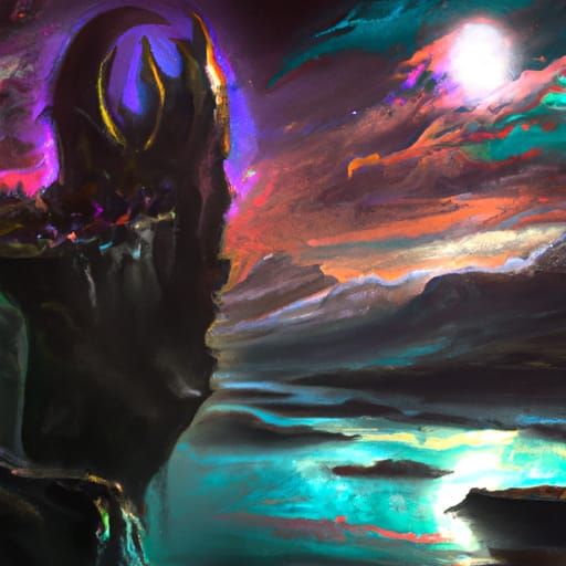 Grim Fantasy Landscape in Detailed Matte Painting