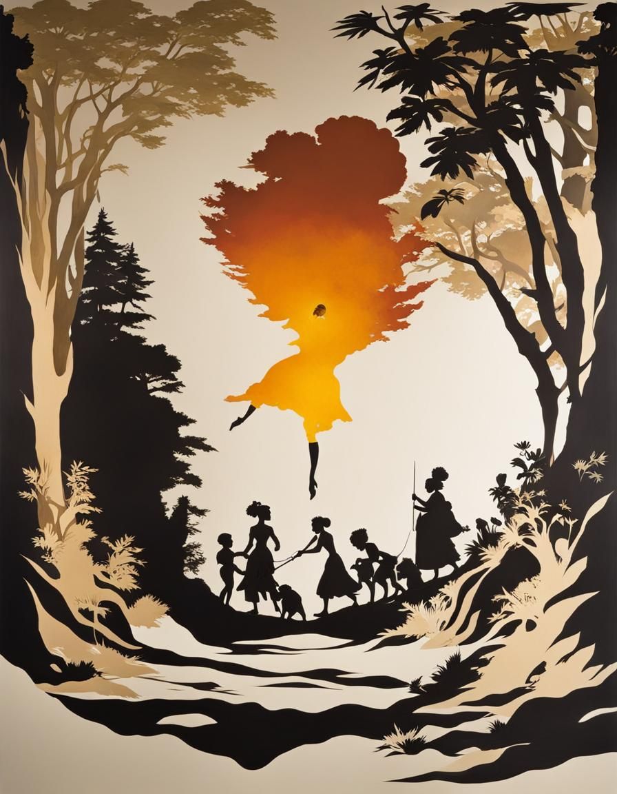Silhouette Art Exploring Social Issues