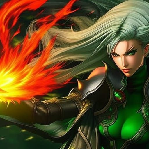 Rydia Summons a Dragon: Hyperrealistic Splash Art