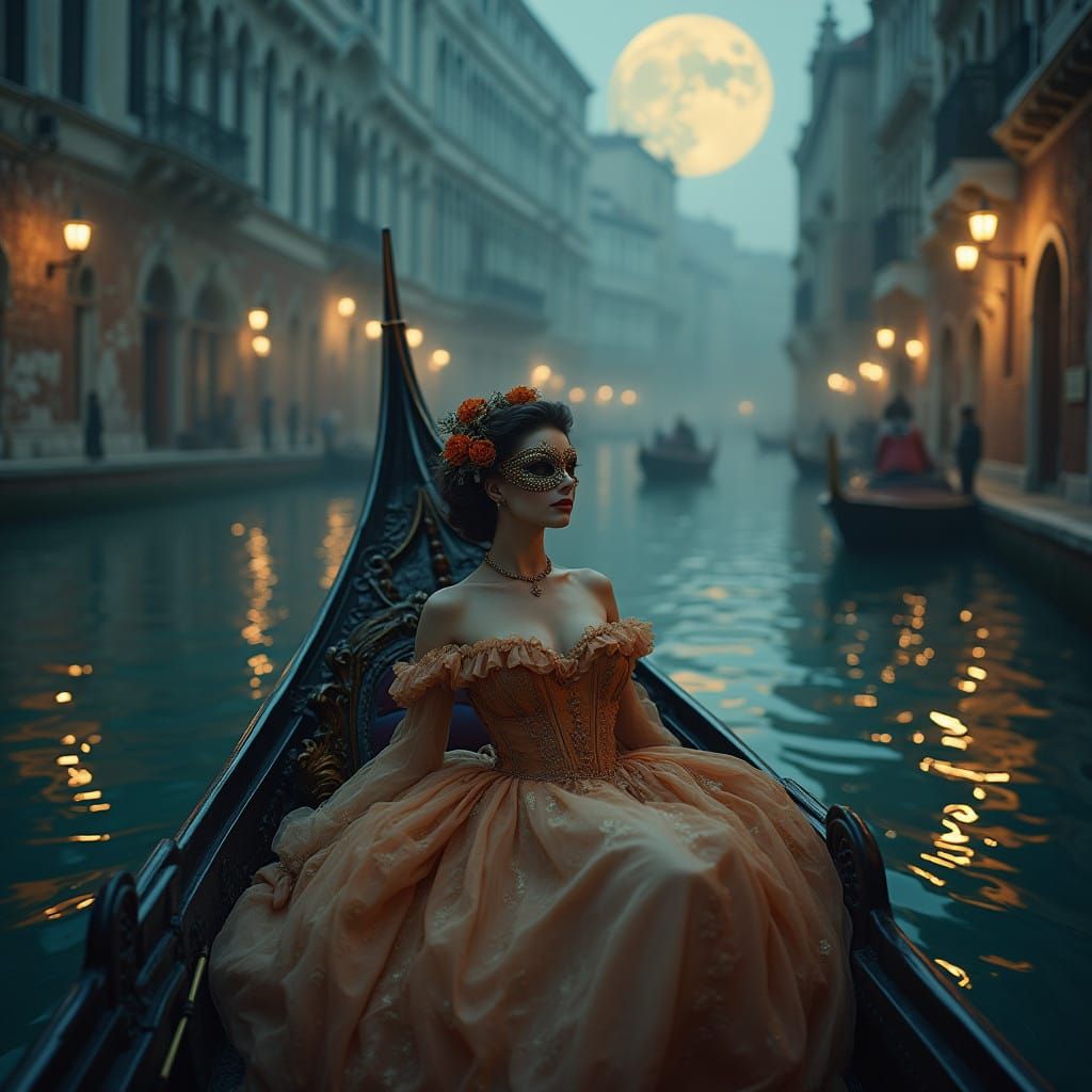 Moonlit Gondola Serenade in Venice