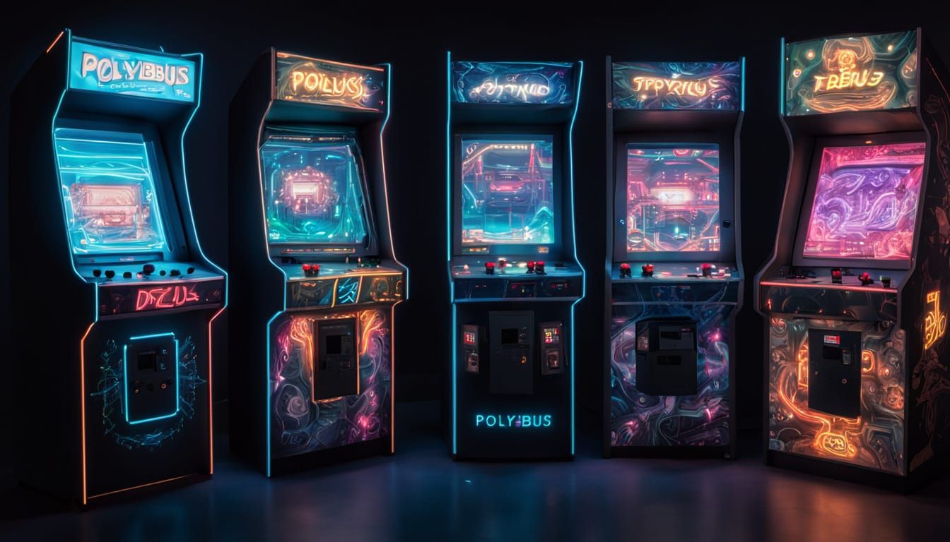 Photorealistic Polybius Arcade Game Cabinet