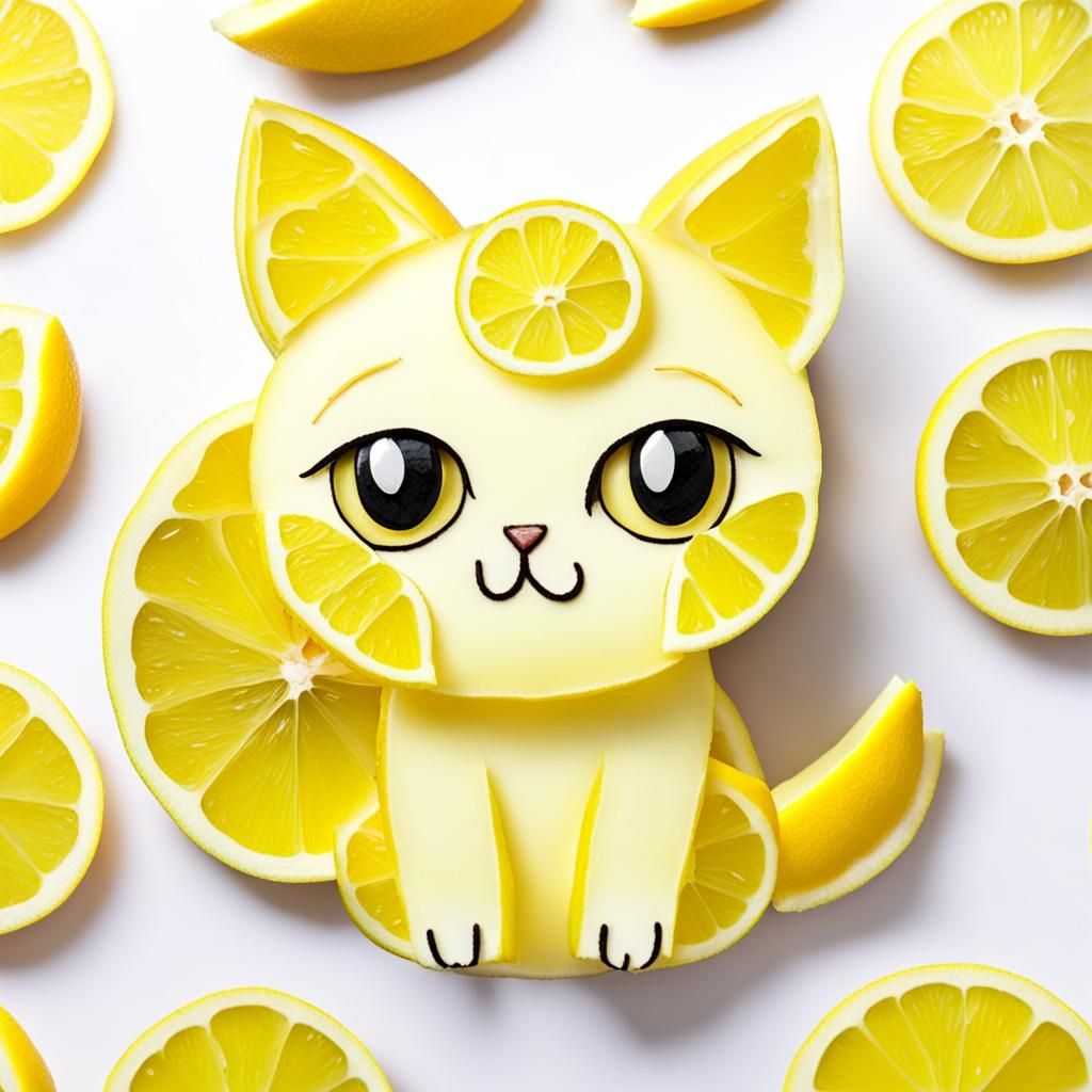 Chibi Anime Lemon Cat: A Slice of Sweetness