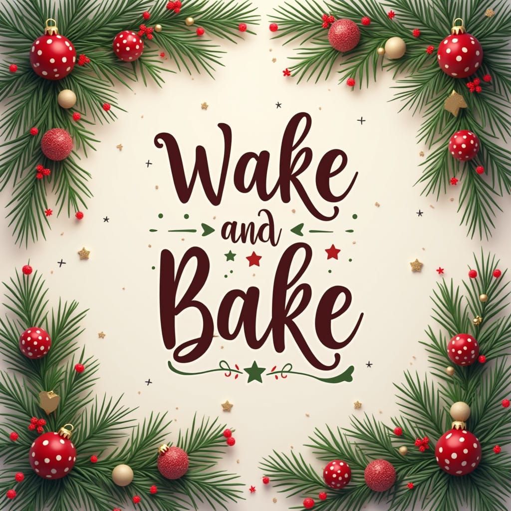 Bold Christmas Wallpaper Says Wake and Bake Happy Sunday