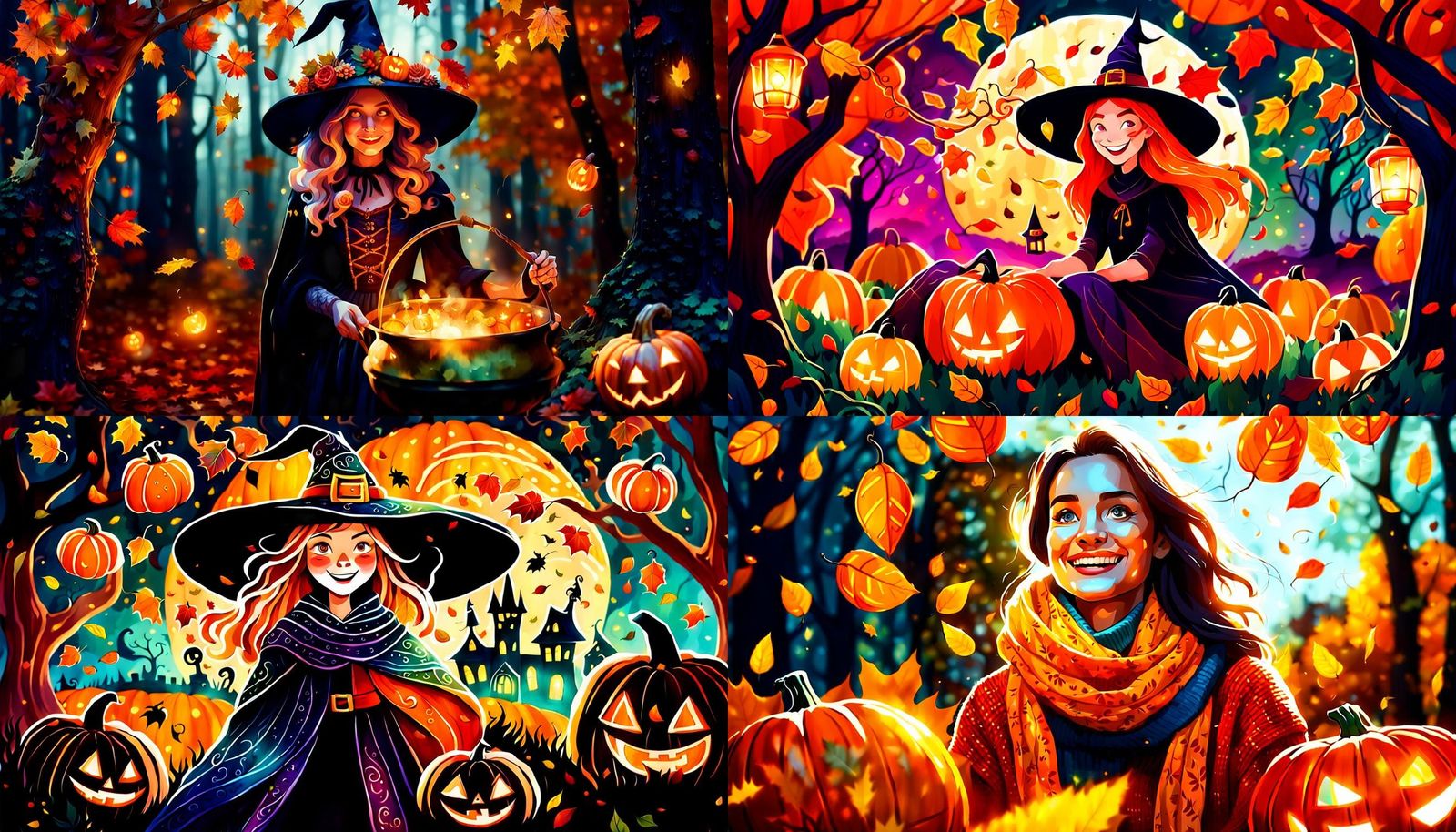Festive Autumn Scene for Spooky Season