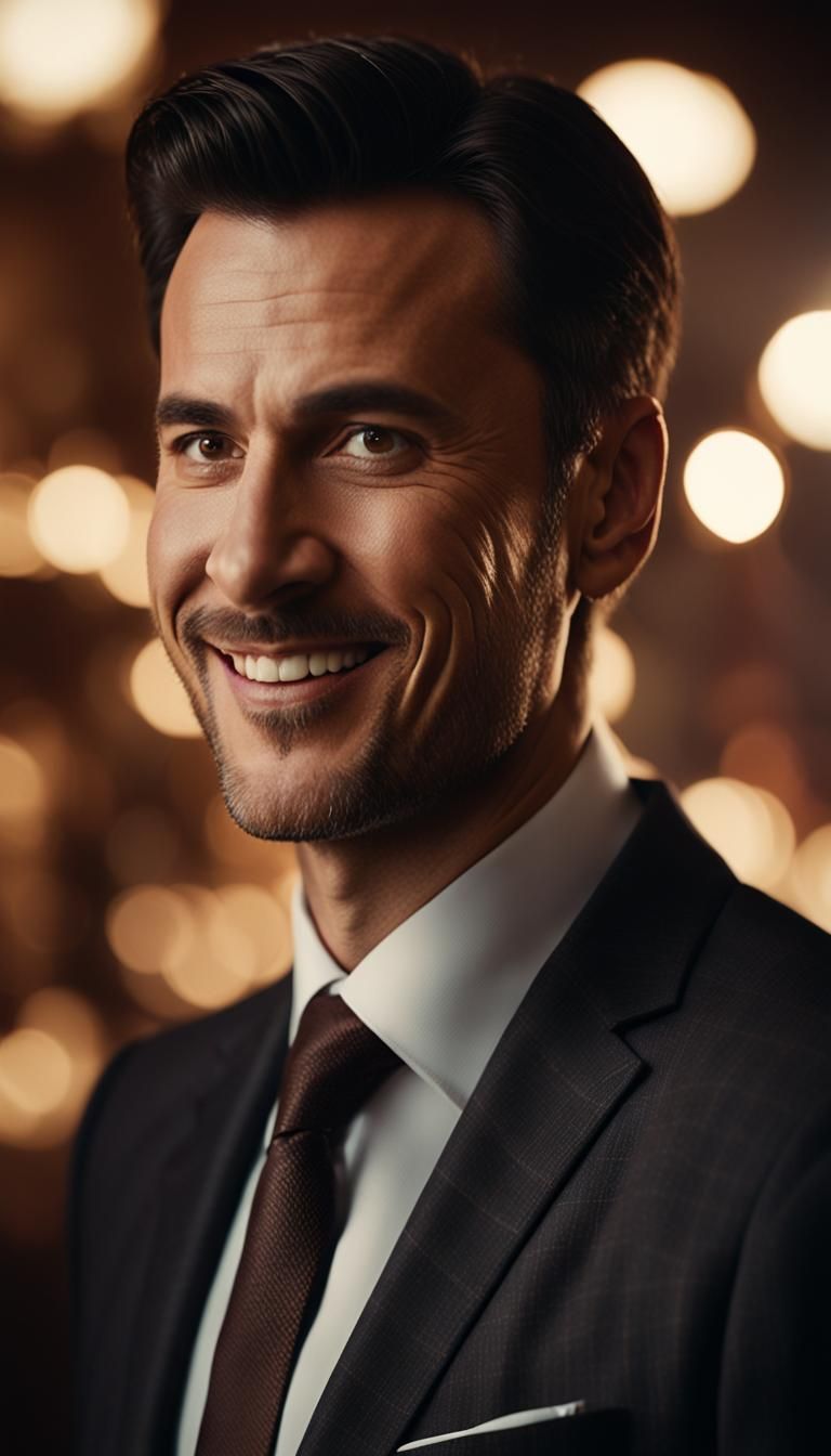 Charismatic Leadership Portrait in Cinematic Style