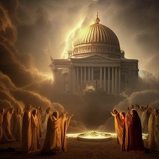 Surreal Scene of Divine Love, Digital Matte Painting