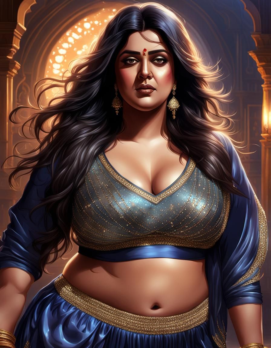 Attractive Woman in Dark Fantasy Art Style