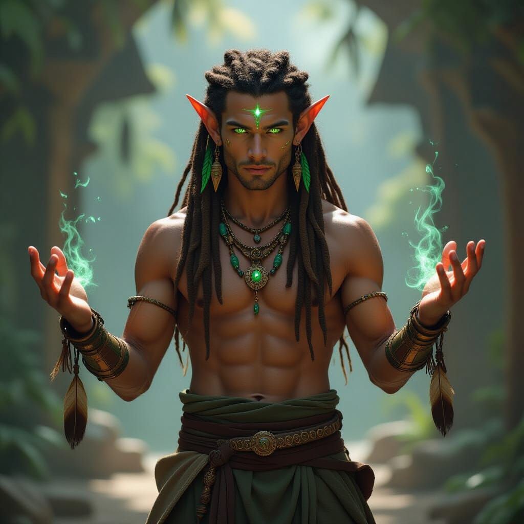 Wood Elf Channels Arcane Power in Film Still