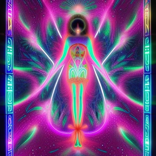 Neopunk Art Deco Wizard Opens Multiverse Portal