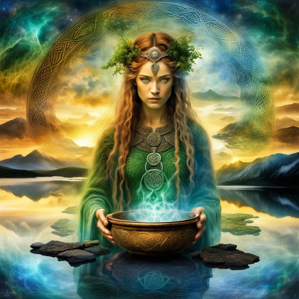 Ceridwen: Celtic Goddess of Inspiration, Psychedelic Art