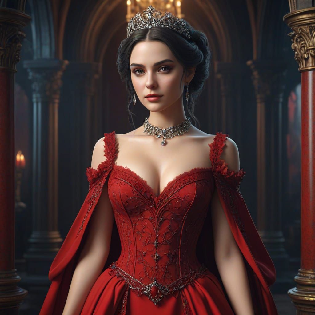Gothic Beauty Reigns in Detailed Portrait