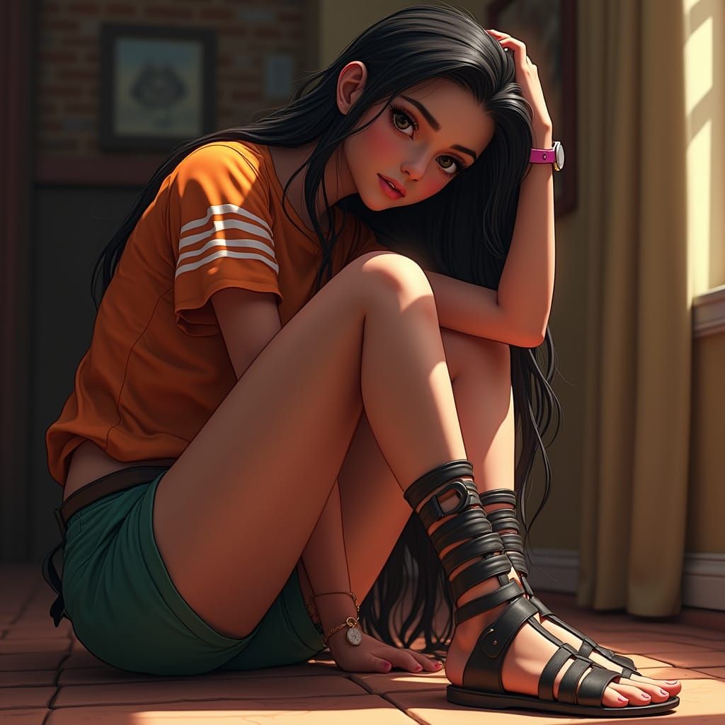 Shy Filipina Goddess in Dark Fantasy Attire