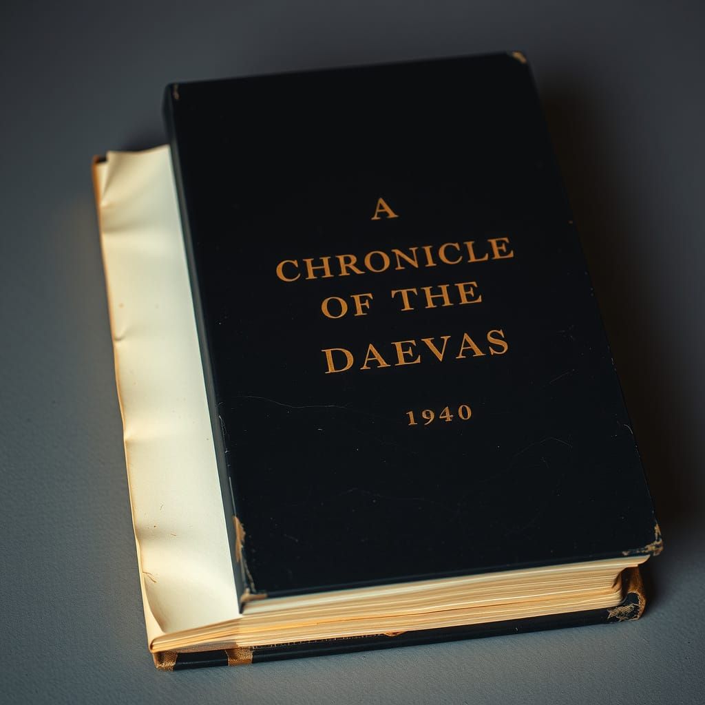 A Vintage Hardcover Book with Embossed Lines and Mysterious ...