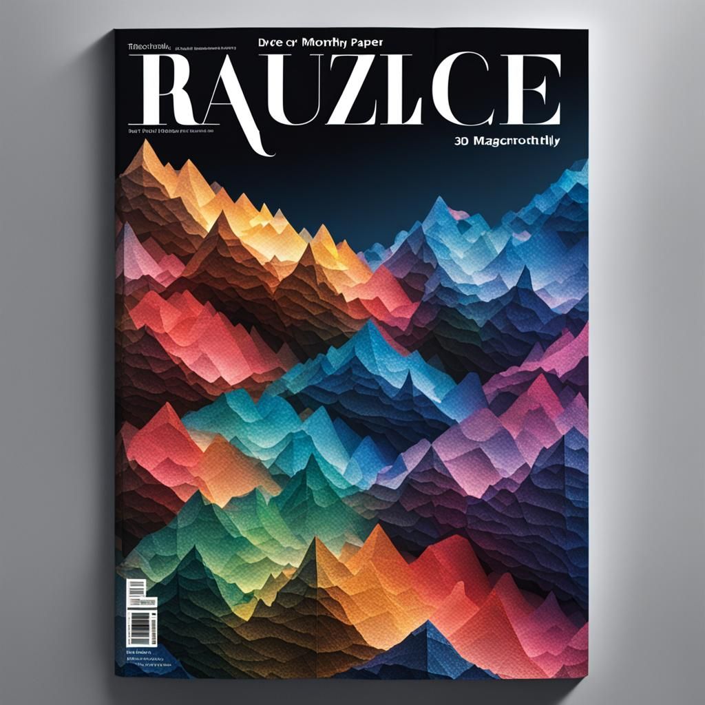 Magazine Cover with Chromatic 3D Effect