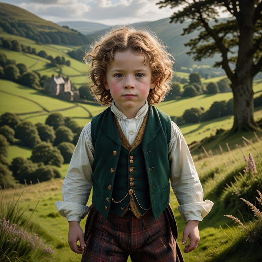 Portrait of a Young Scottish Boy in 17th-Century Irish Attir...
