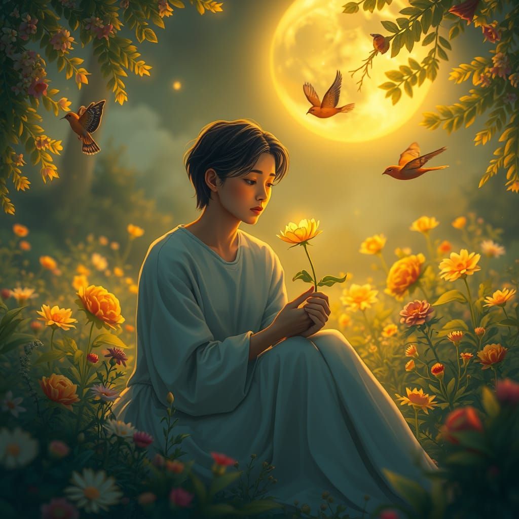 Ethereal Harmony: Life as a Gentle Bloom