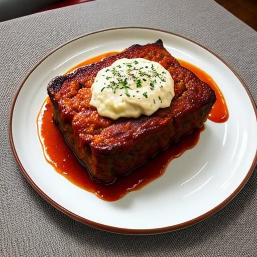 Classic Meatloaf Recipe Rendered by AI